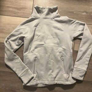 Athleta Light Gray High-Neck Pullover